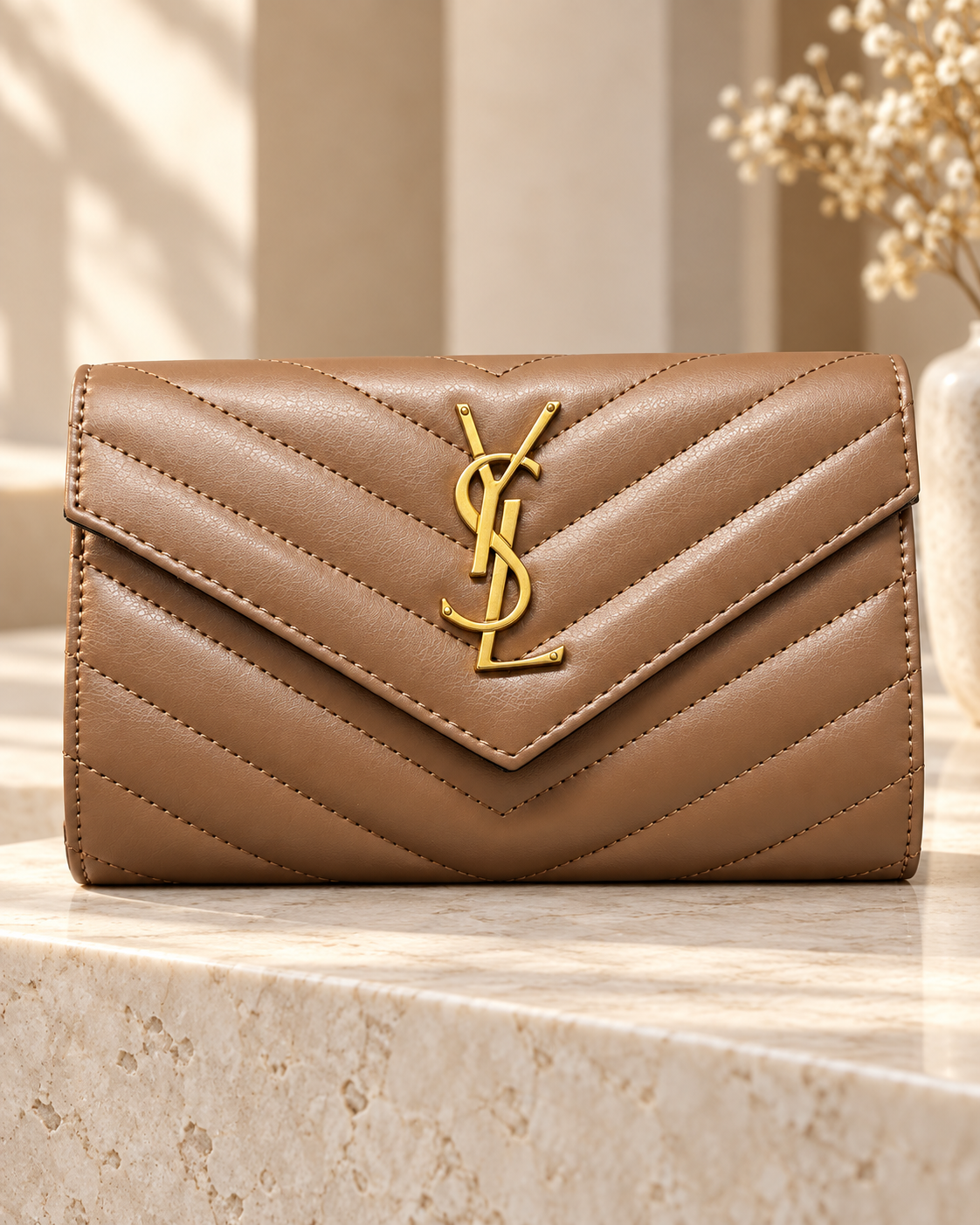 Brown Matte Inspired Designer Handclutch