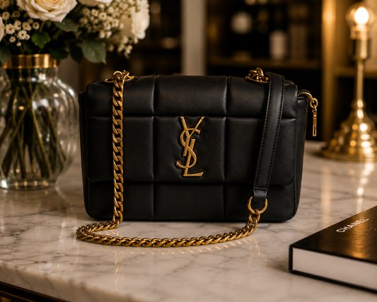 Compact Luxury Designer Inspired Bag in Black