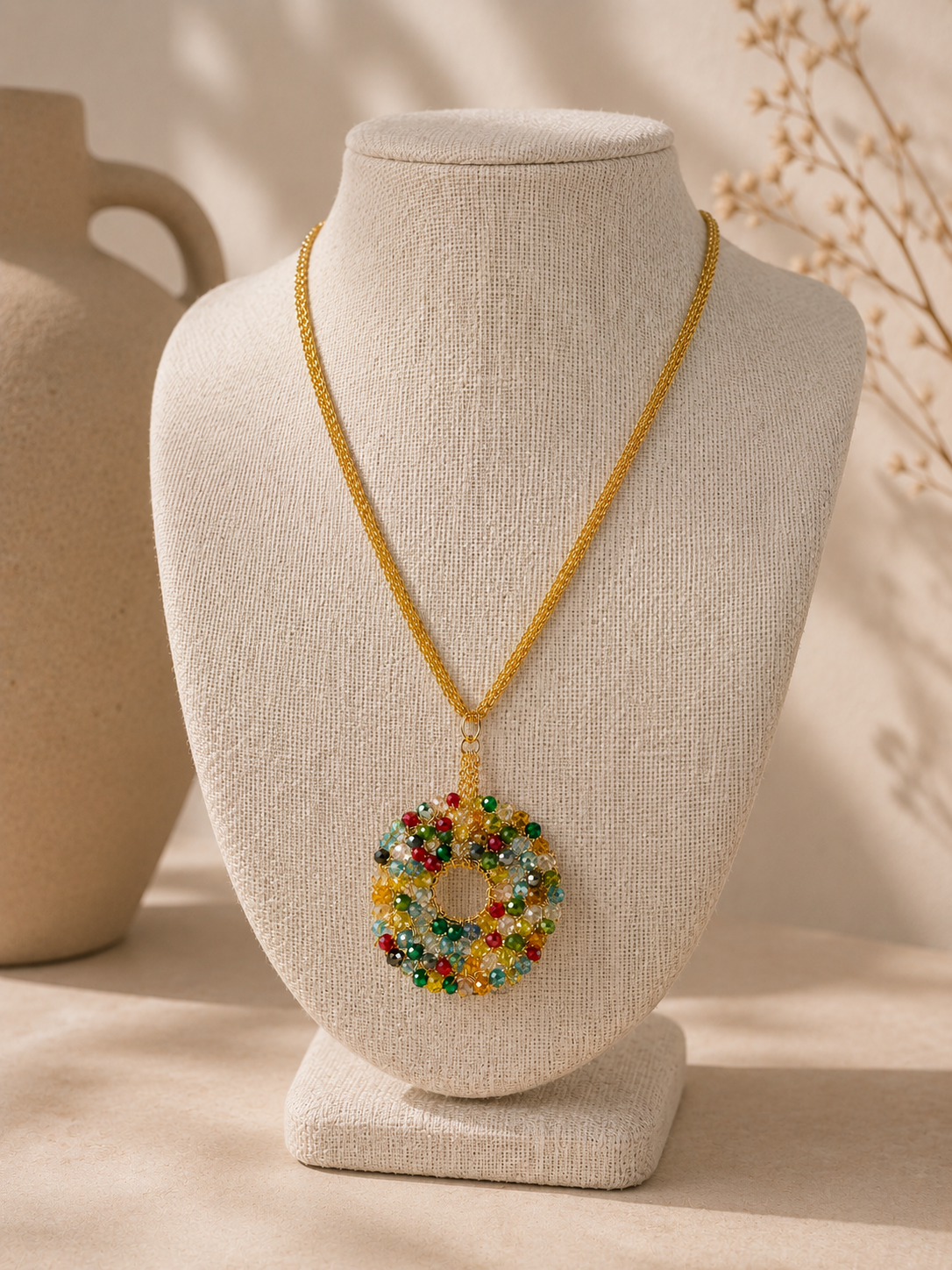 Lavish Necklace With Natural Stones