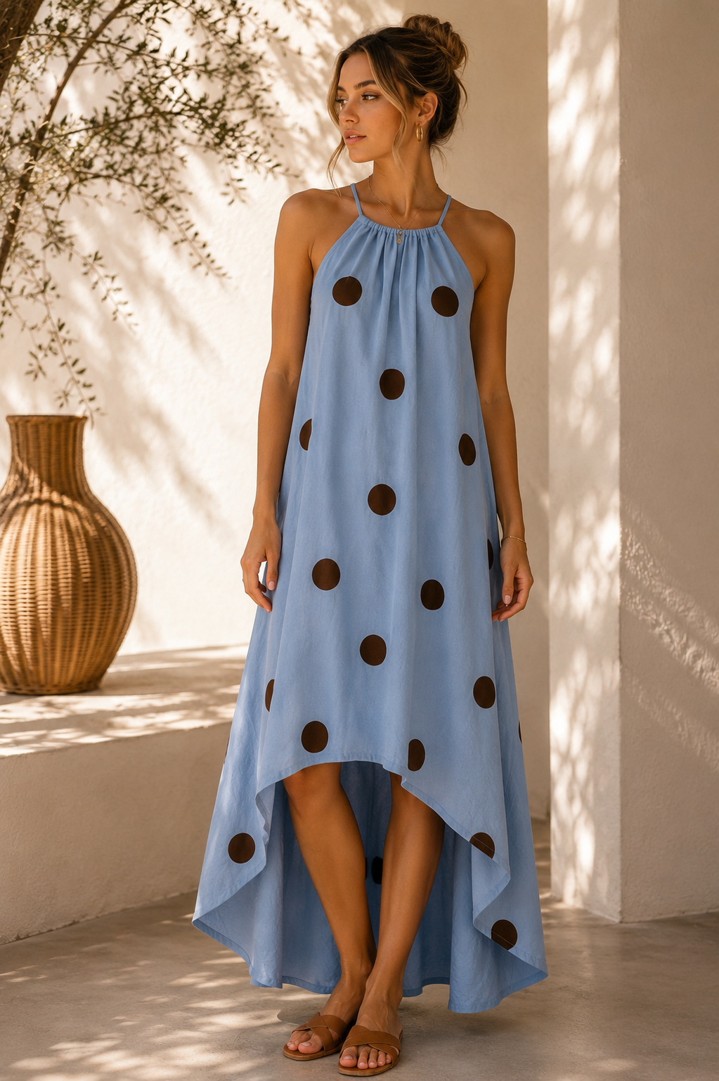 Blue Dot Breeze Dress