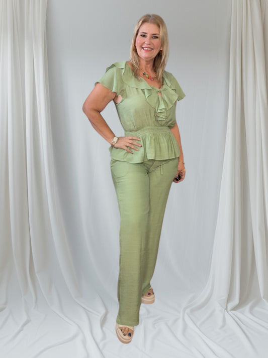 Mojito Pants With Elastic Band in Waist