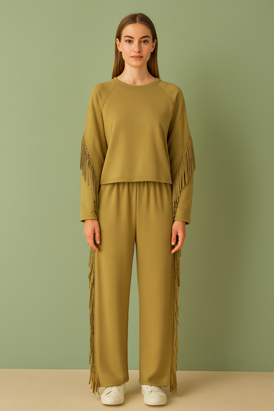 Set of Fringes Olive