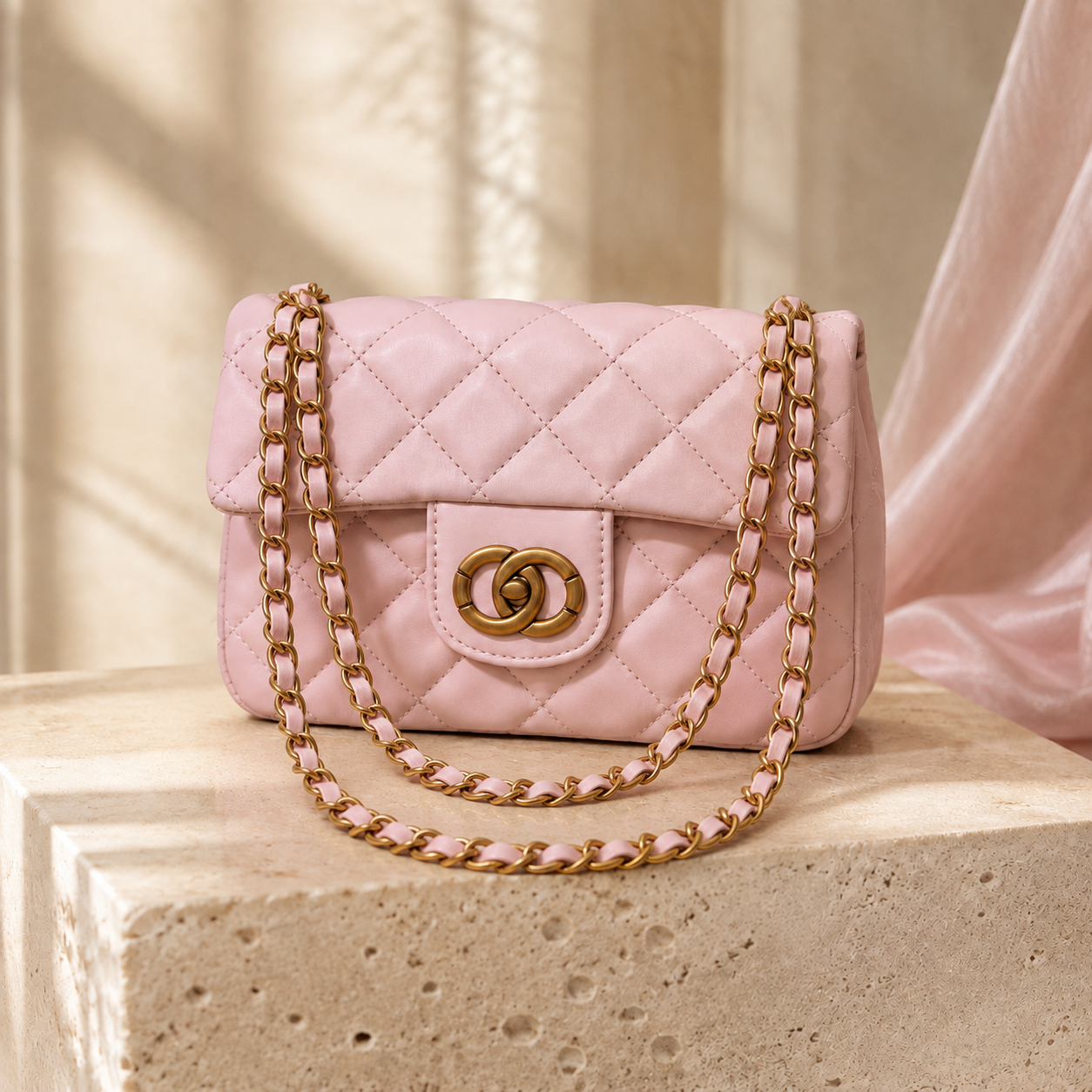Inspired Designer Bag Light Pink