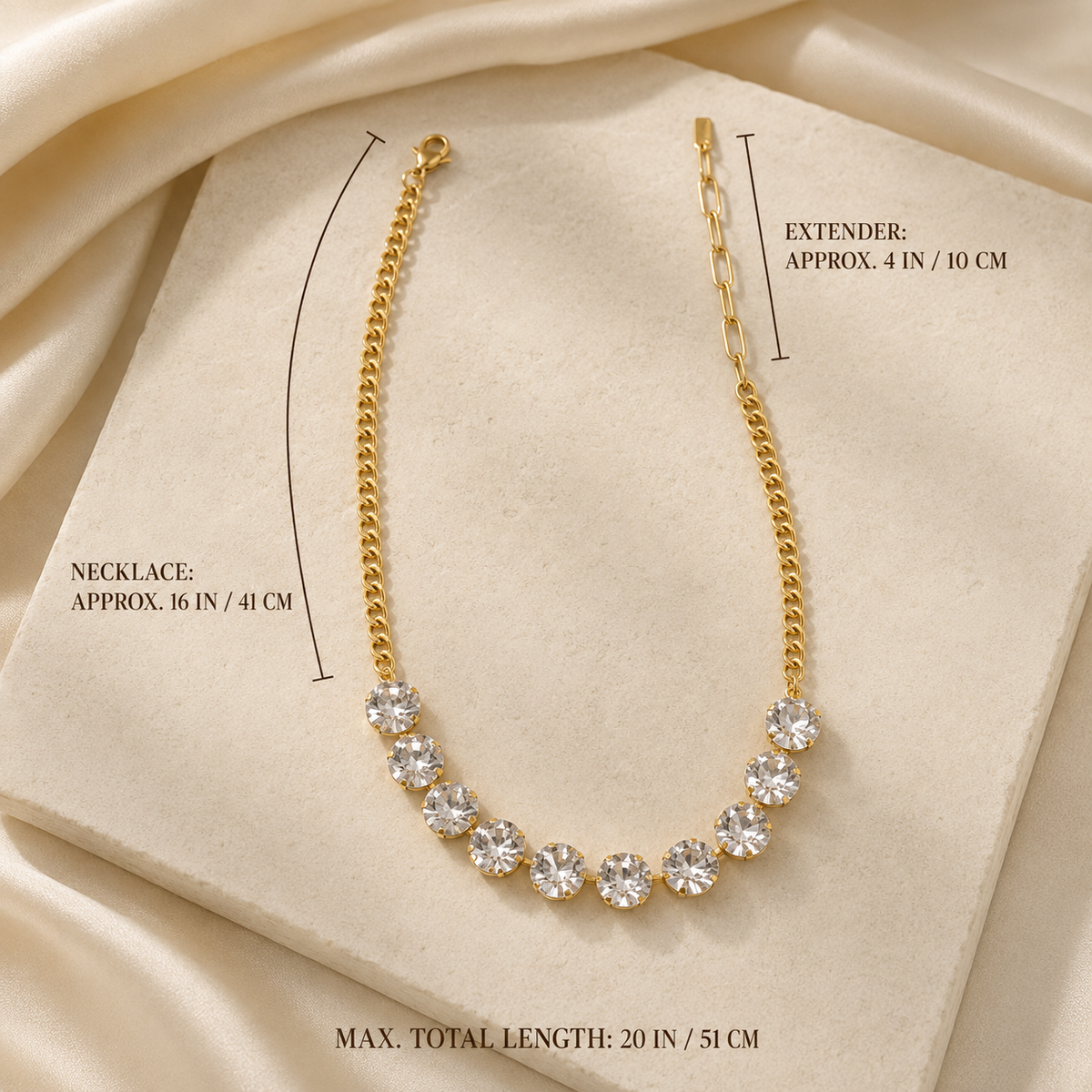 TOVA Mini Sofia Necklace in Clear