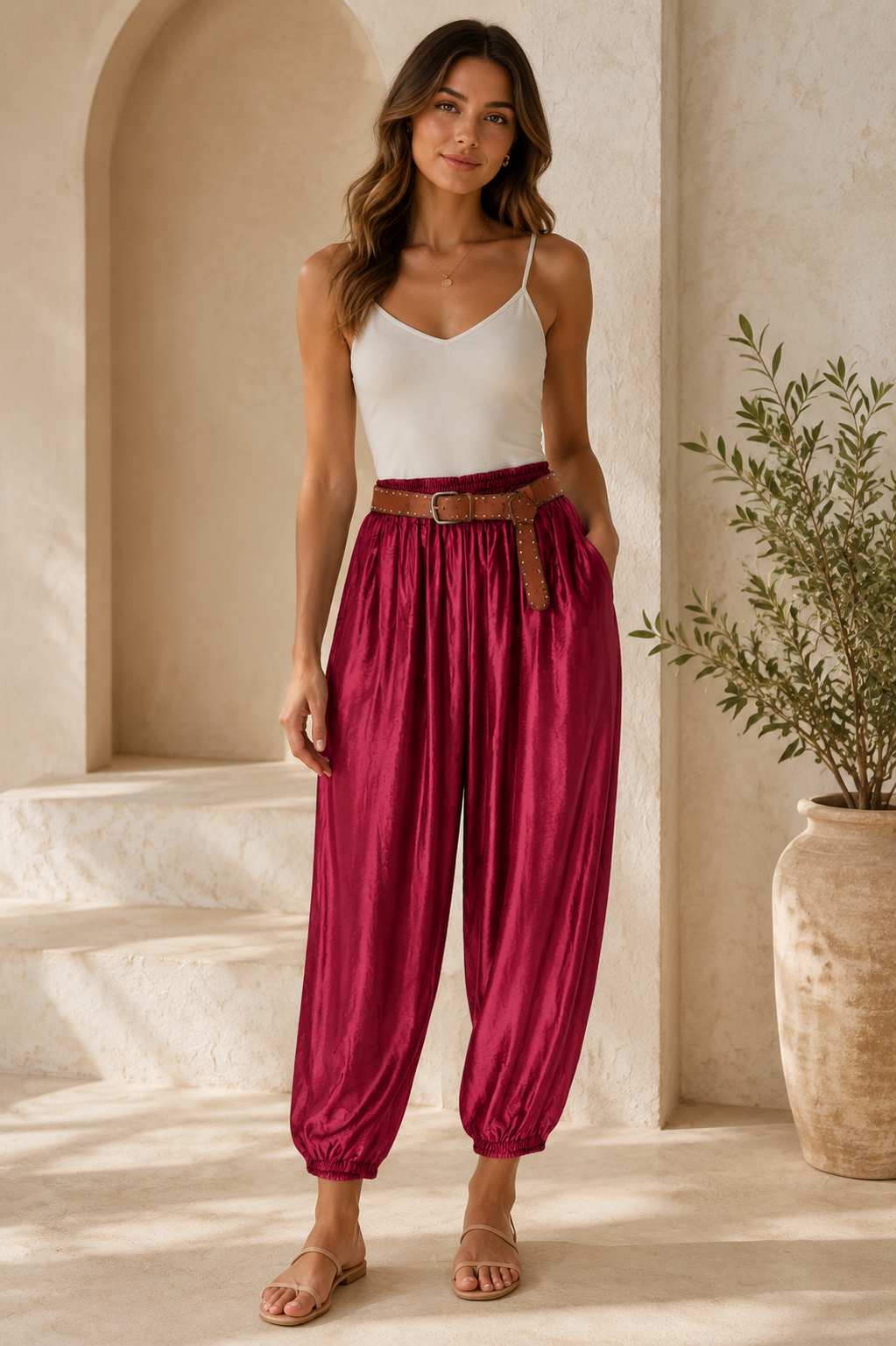 Raspberry Italian Boho Lace Set