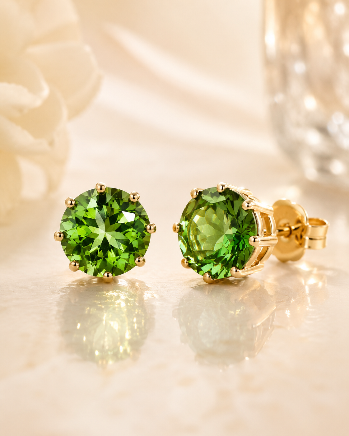 TOVA Chrisley Studs in Citrus Lime Brandy