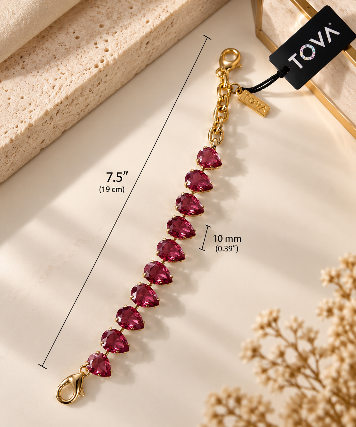 TOVA Avani Bracelet in Rose Champagne