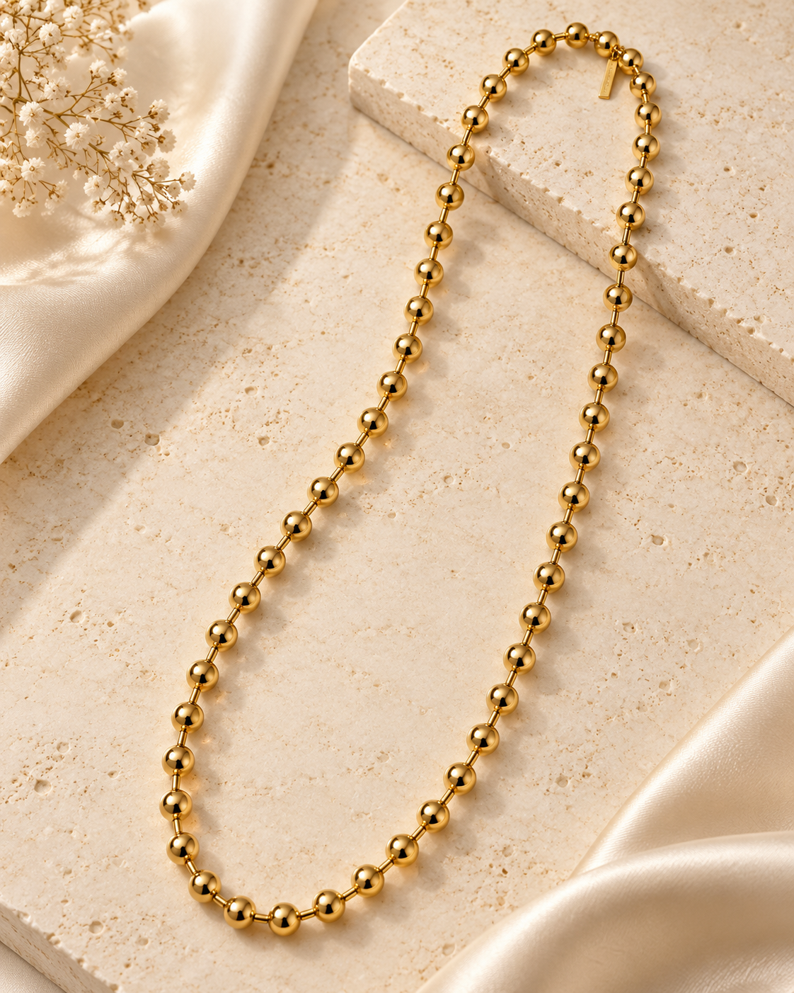 TOVA Golden Sphere Necklace