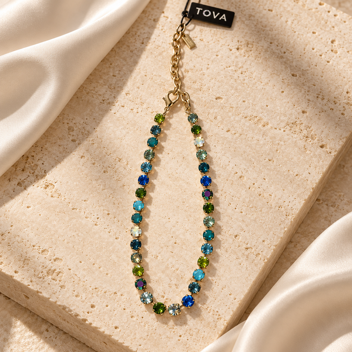 TOVA Oakland Necklace Blue Mix