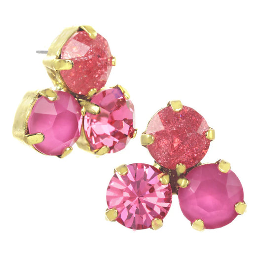Ines ICE Earrings Pink Tova
