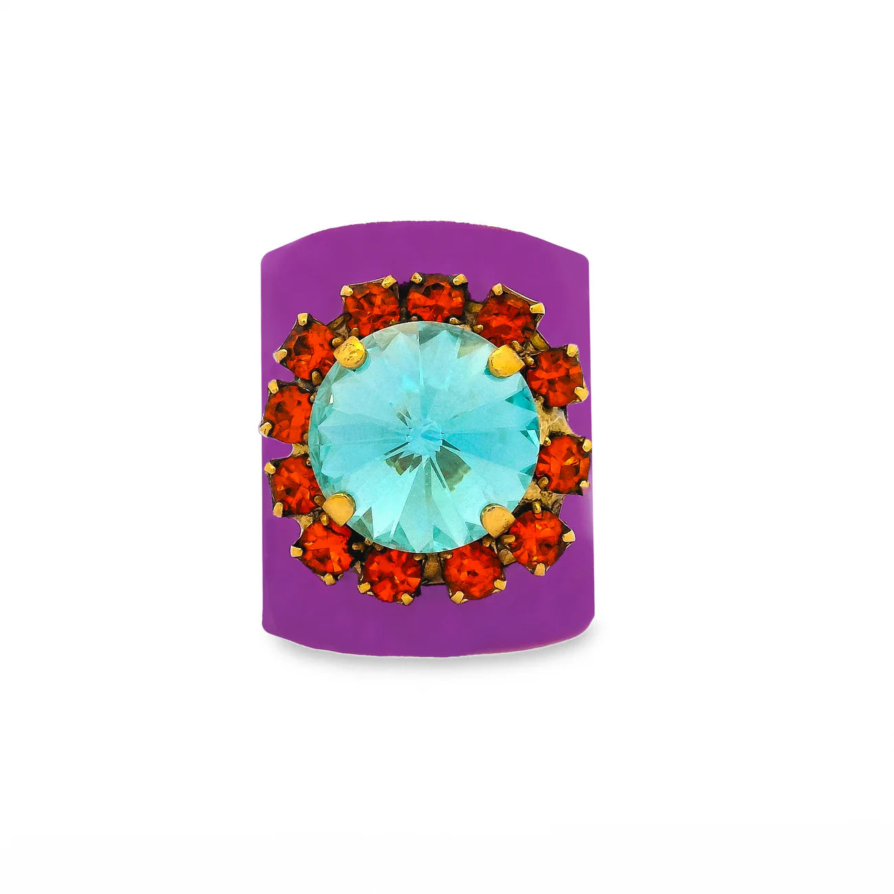 Jacci Ring In Enamel in Purple