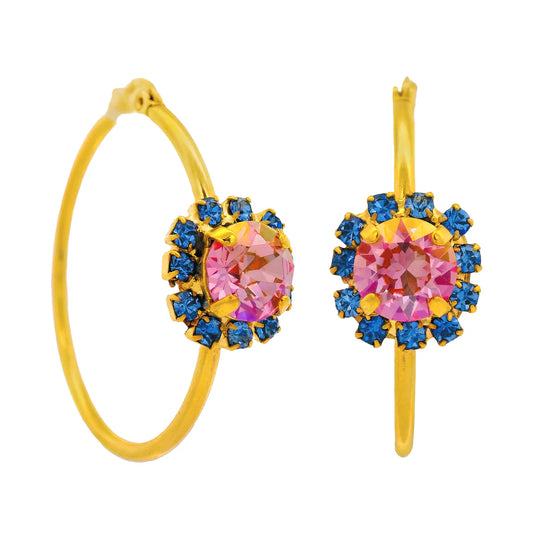 Mini Bianca Hoops in Light Rose Glimmer