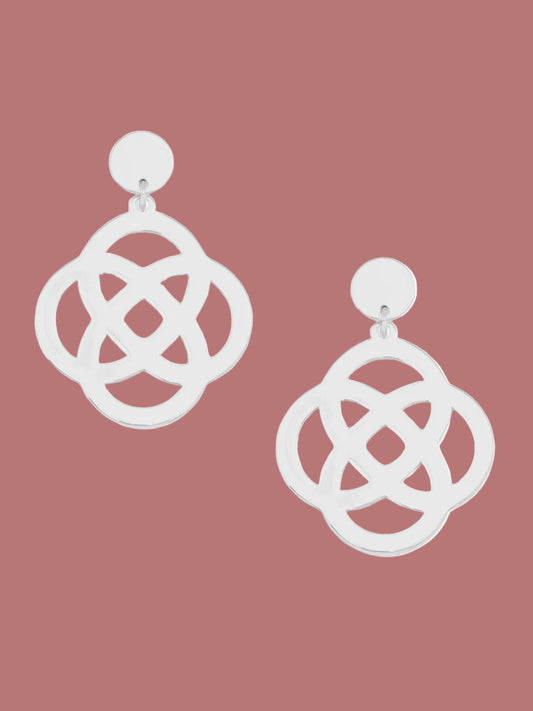 Metal Clover Drop Earring Jewelry
