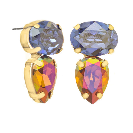 Mini Ally Earrings TOVA in Sapphire Champagne