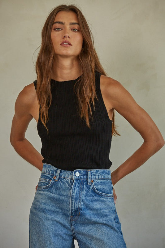 My Way Out Tank Top Black