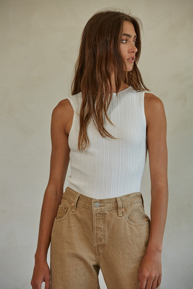 My Way Out Tank White