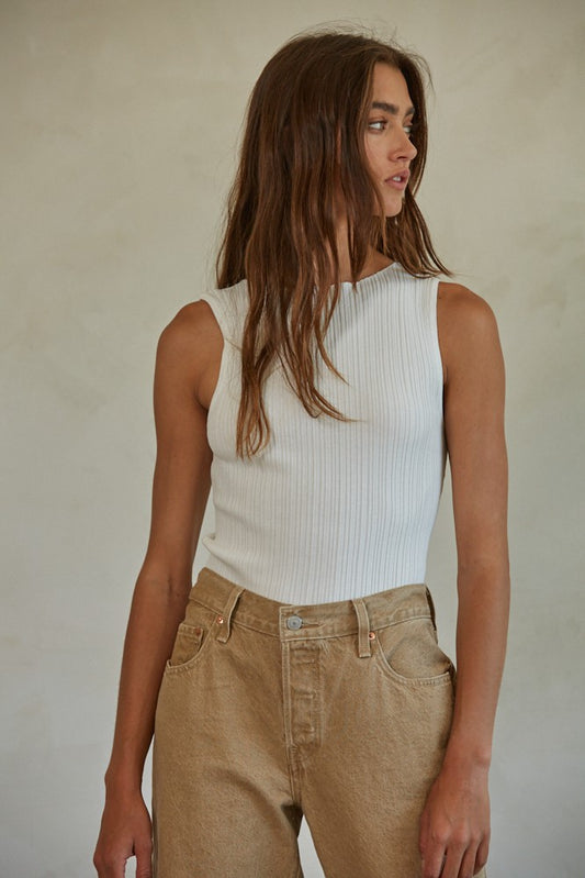 My Way Out Tank White