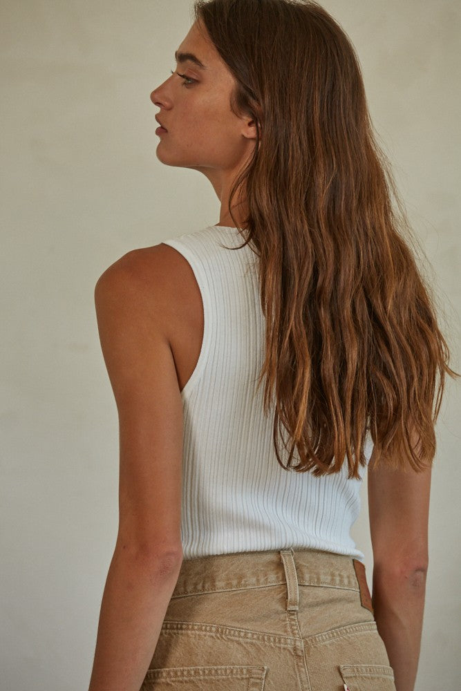 My Way Out Tank White