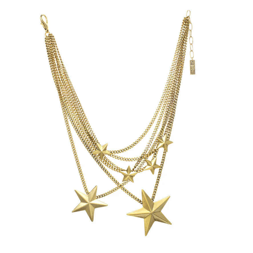 Brazil 6 Star Gold Necklace