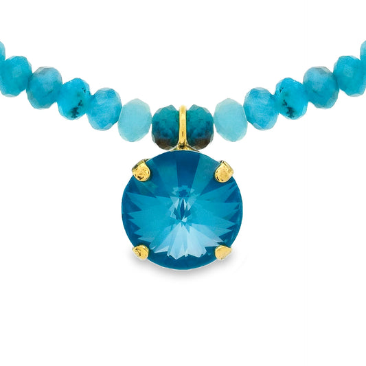 Paige Necklace In Fairy Dust Teal Ignite