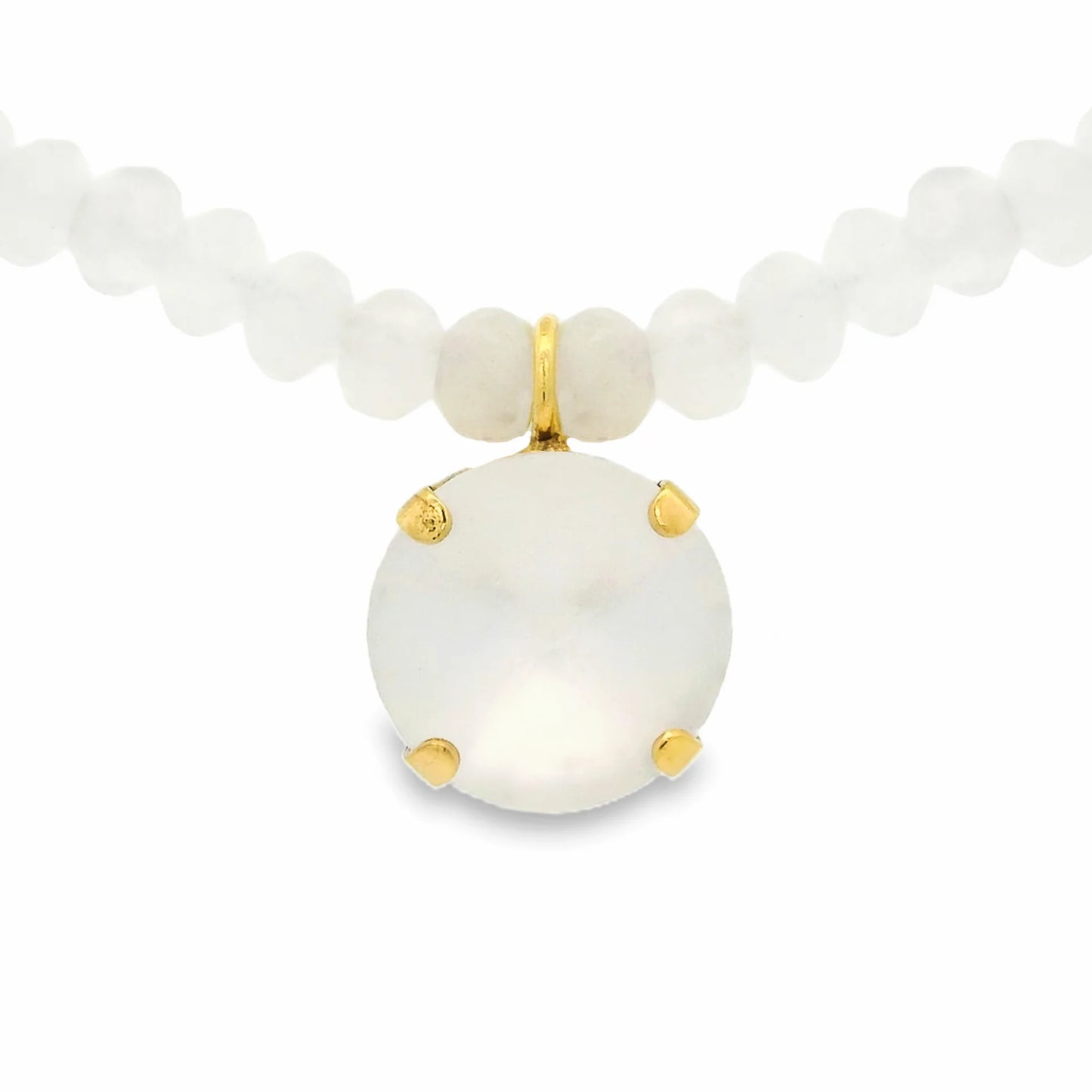 Paige Necklace in Fairy Dust White Matt
