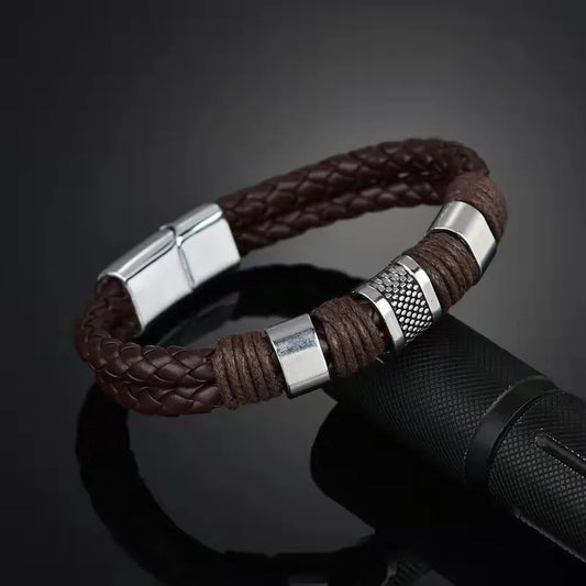Cross Pu Leather Alloy Mens's Bracelets in Brown