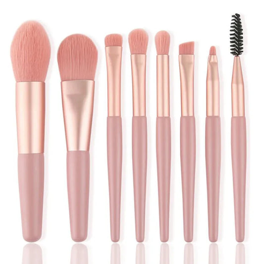 Simple Style Artificial Fiber Plastic Handgrip Makeup Brushes 1 Set In Pink