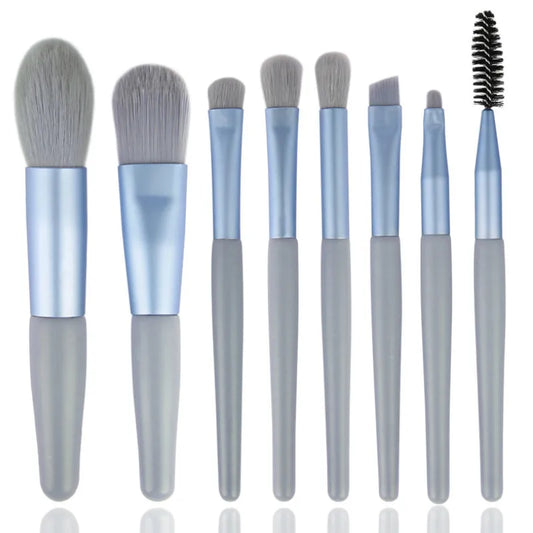 Simple Style Artificial Fiber Plastic Handgrip Makeup Brushes 1 Set In Blue