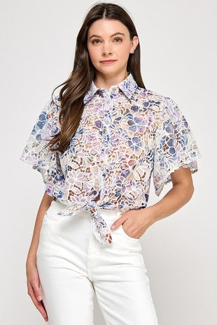 Floral Crochet Top