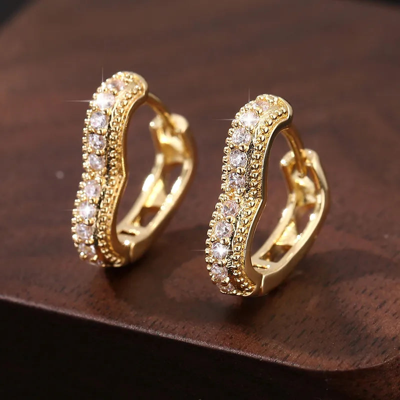 PVD Coated Golden Plated Solid Color 304 Stainless Steel Simple Style Earrings
