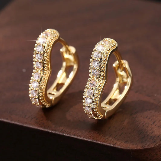 PVD Coated Golden Plated Solid Color 304 Stainless Steel Simple Style Earrings