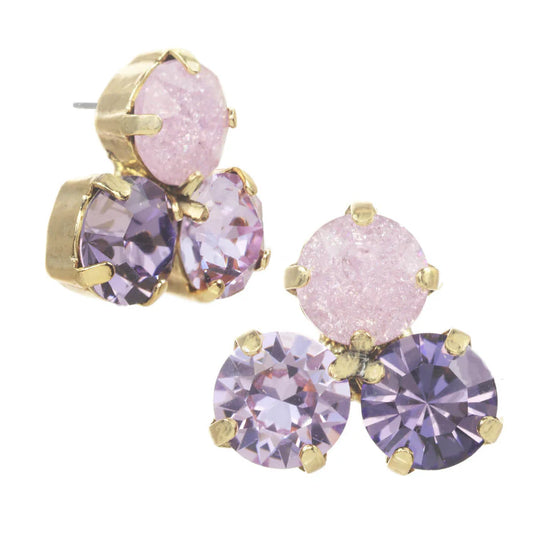 Ines ICE Earrings Purple Tova