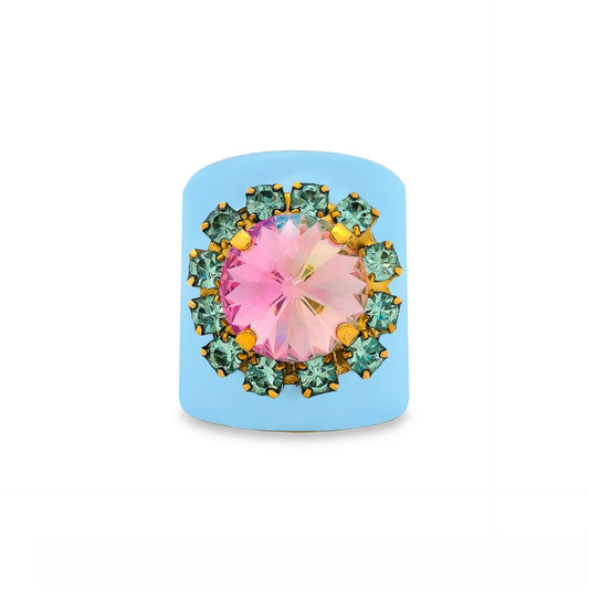 Jacci Ring in ENamel Baby Blue