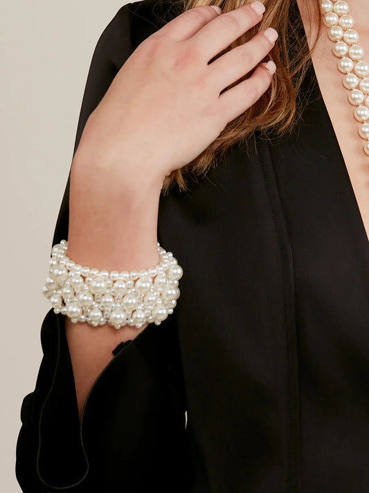 Stacked Pearl Stretch Bracelet Jewelry