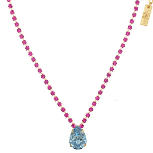 Milli Necklace in Rose/Aqua Champagne