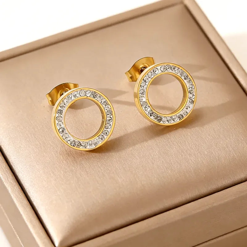 Three-dimensional Geometric Earrings For Women,18K Gold Plated