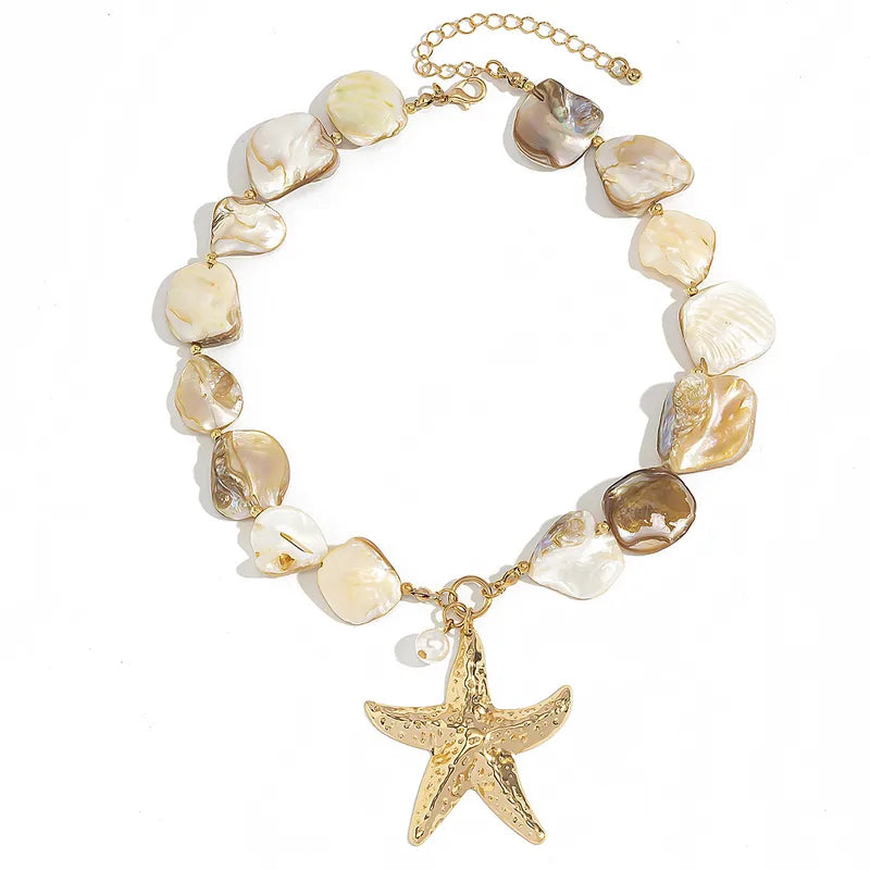 Vacation Marine Style Starfish Imitation Pearl Bracelet