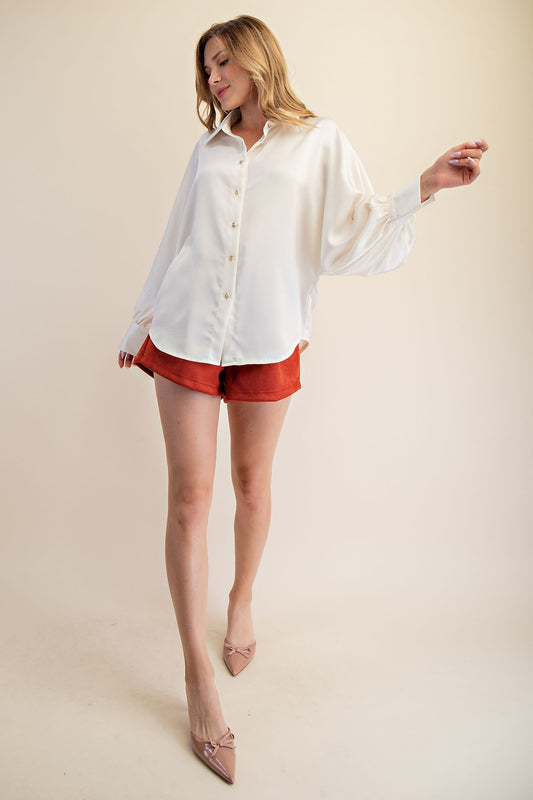 Voluminous Sleeve Blouse Ivory