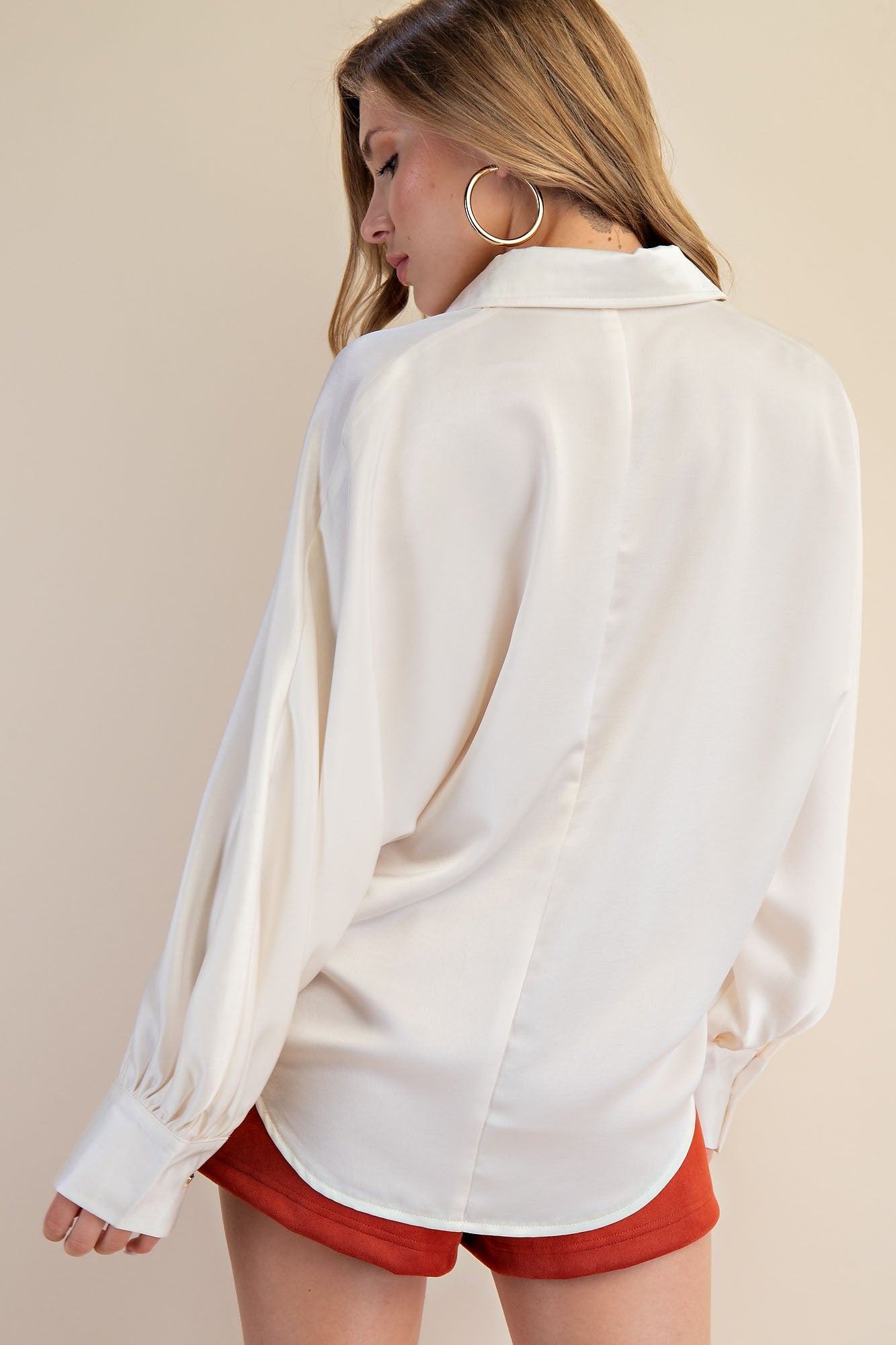Voluminous Sleeve Blouse Ivory