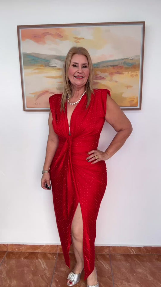 Italian Mini Rhinestons Accent Red